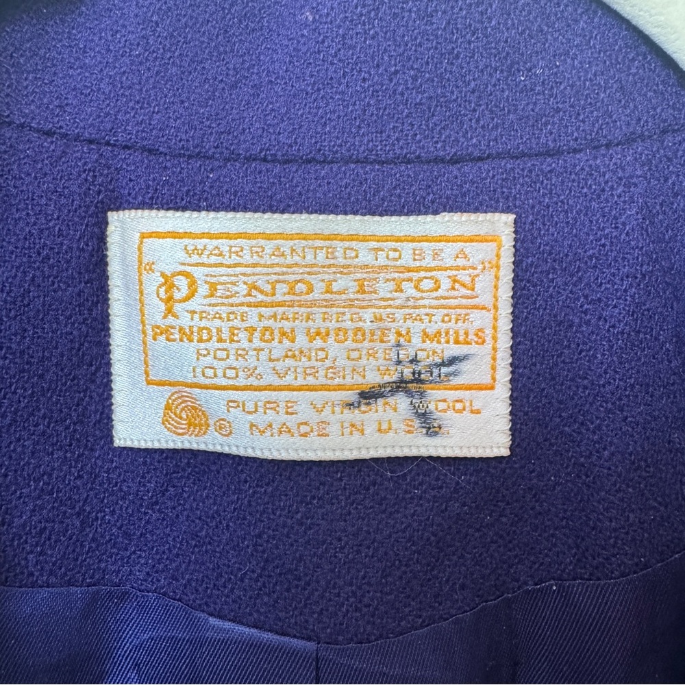 Custom Pendleton Vintage Purple Blazer with Wolf Zombie patch Size 10 - Picture 4 of 15